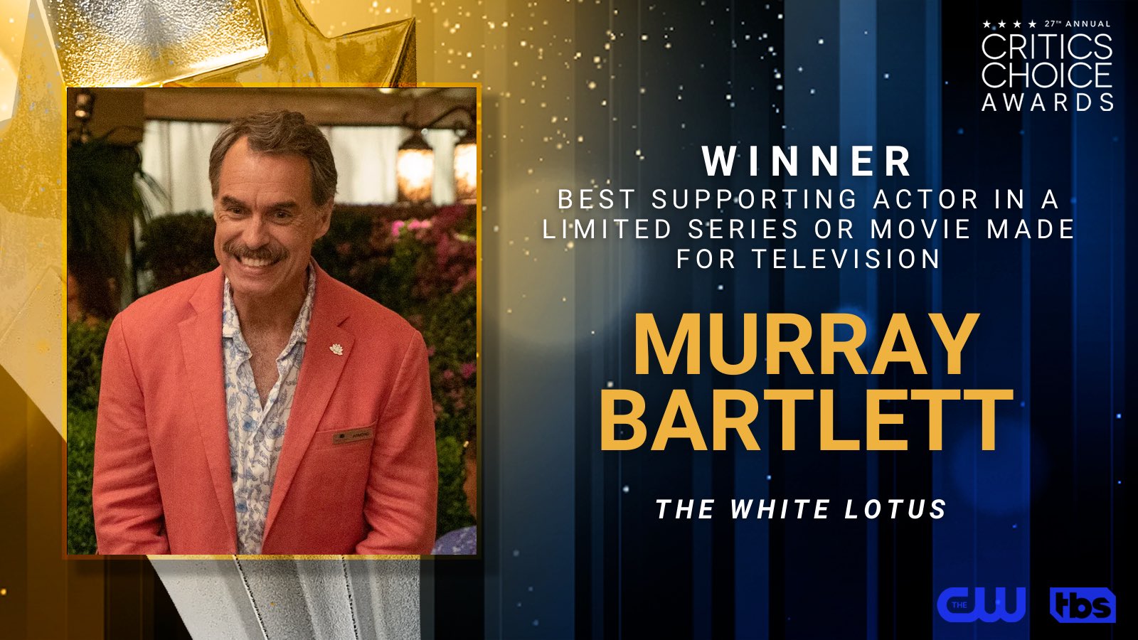 Critics Choice Awards Congratulations To Murray Bartlett Winner Of The Criticschoice Award For Best Actor In A Limited Series Or Movie Made For Television Thewhitelotus Criticschoiceawards T Co 4qsaep6zbs Twitter Critics Choice Awards Congratulations To Murray Bartlett Winner Of The Criticschoice Award For Best Actor In A Limited Series Or Movie Made For Television Thewhitelotus Criticschoiceawards T Co 4qsaep6zbs Twitter