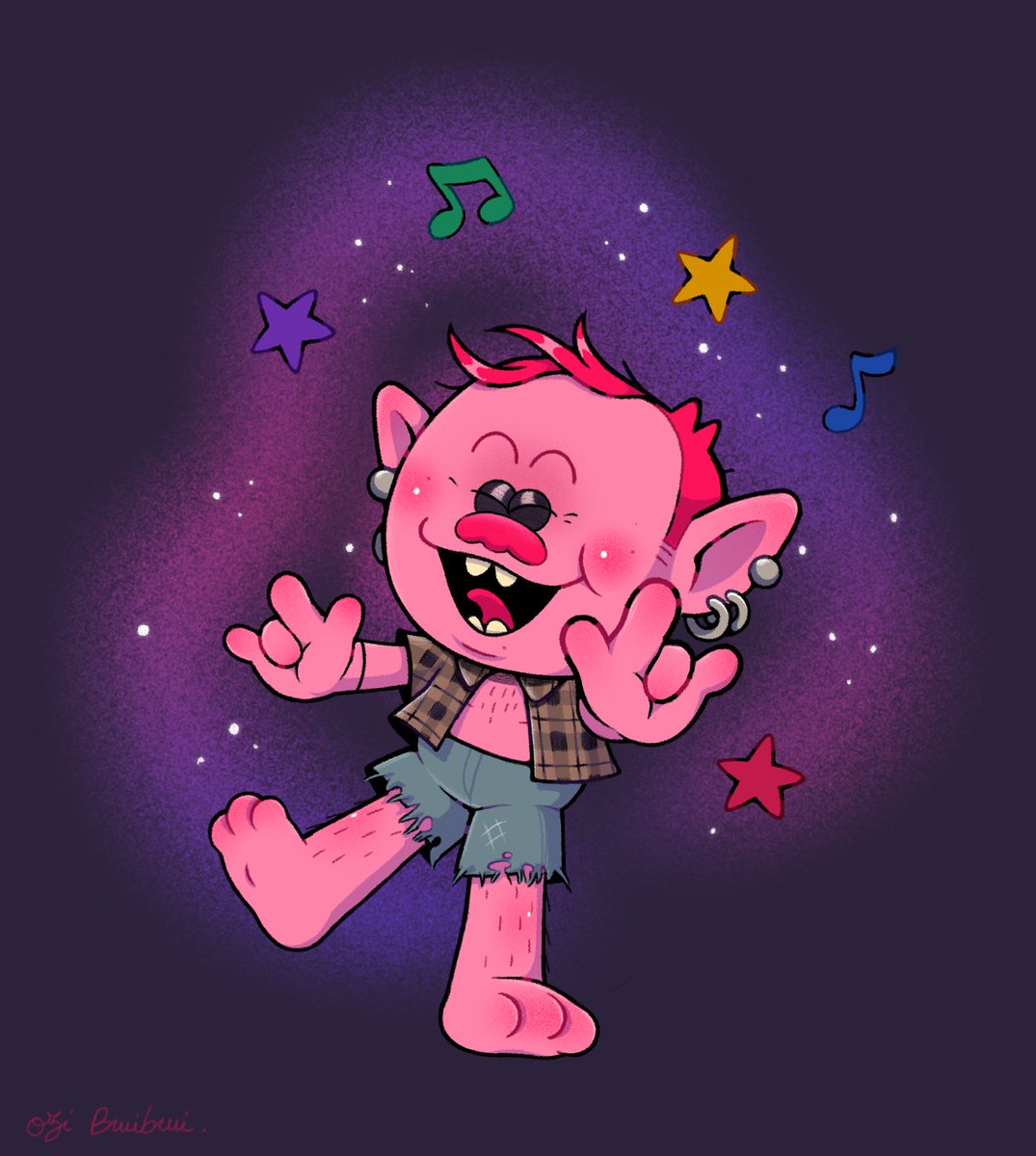 Ozibwibwi's tweet photo. Finally done my trollssona 🌈 #trolls https://t.co/rLWdbfDScY