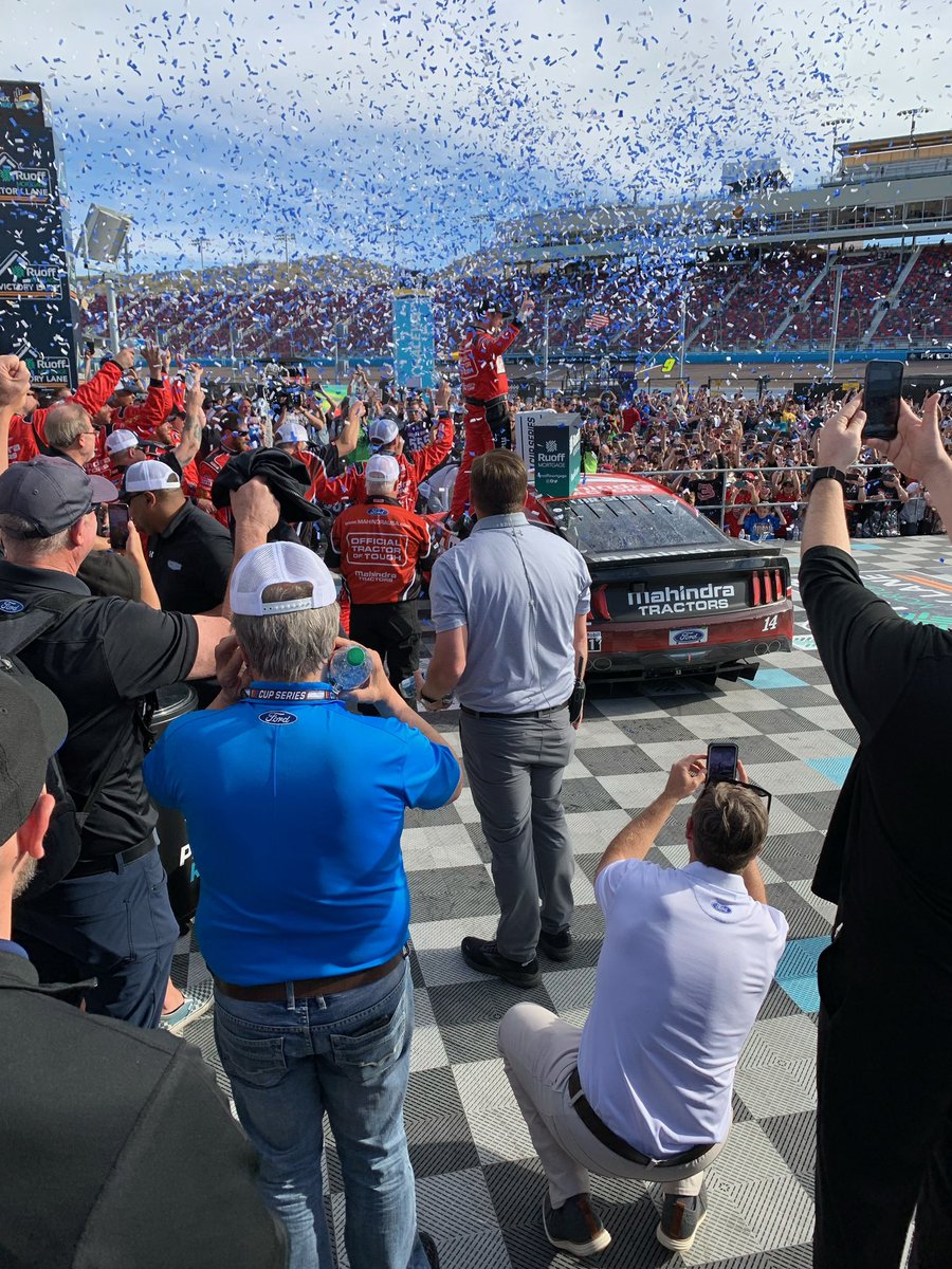 Mahindra_USA's tweet photo. What a day. What an effort. What a way to #WinInRed @ChaseBriscoe_14 IS A NASCAR CUP SERIES WINNER! https://t.co/AXAPEELDbD