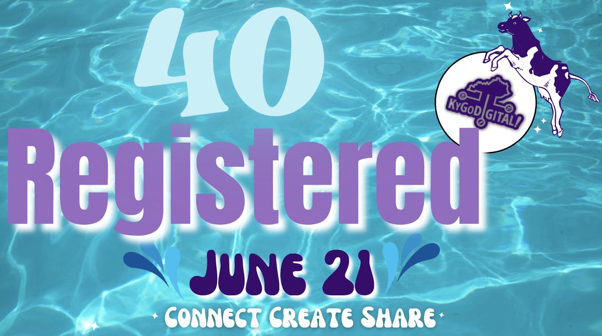 kygodigital's tweet photo. 💦💜🐮 40 YES MAKERS REGISTERED!! 🐮💜💦

Don't forget to SHARE and register yourself! 

🐮 Maybe add this handy link in your next email to your school's awesome innovators! 

CLICK HERE: https://t.co/BUUYwHJOxG

#KyGoDigital #KYDLC https://t.co/AgDiGYa3R9