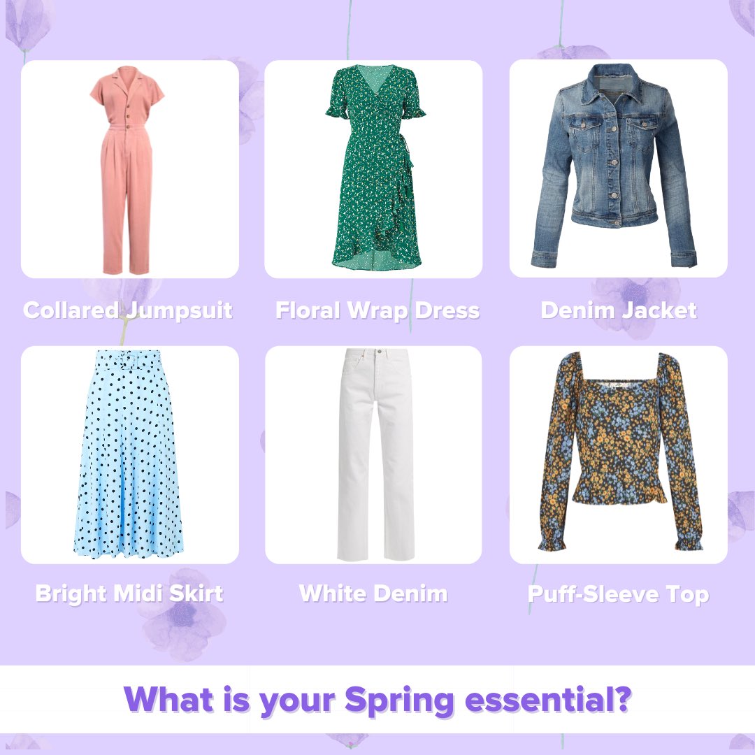 MyFashom's tweet photo. What is your must-have Spring essential? π€
#Fashom #BetterAsIAm https://t.co/HSUVcEALil