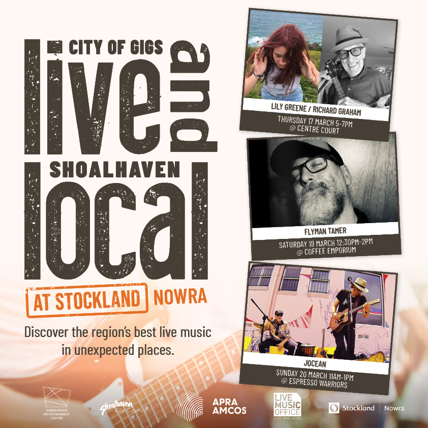 sec_nowra's tweet photo. 🎶🛒Sounds at Stockland! A new initiative between Live and Local #Shoalhaven and @Stockland #Nowra starts this week. Bringing local musicians paid opportunities and free music to the community. Check it out! https://t.co/j6IcY3wqXp