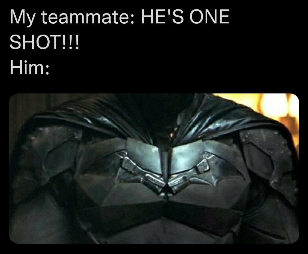 NoctGamingCo's tweet photo. He later learned... that his teammates lied to him... 😂😂😂 #gaming #fpslife #csgo #hesoneshot #batmanstrong https://t.co/Uw7bc51JBA