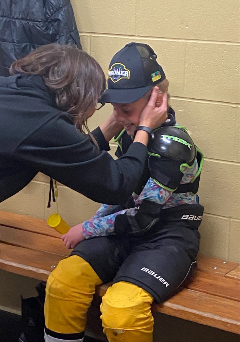 ShaneBelter's tweet photo. This is a build up of emotions, leadership, selfless play, and getting hatty after hatty because she will do anything to win and finally it comes together to knock out the 2nd place team outta playoffs while wearing a @MondayNooner lid. #firstwinoftheyear #winlessnolonger #round2 https://t.co/OgyTZ6q0NX