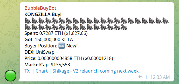 KongzillaERC20's tweet photo. Good buys coming in! https://t.co/wyxizaQ0hW