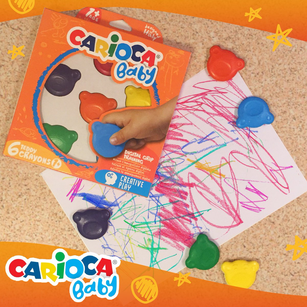 liggotrade's tweet image. 🐻Crayones de colores con forma de osito para los más chiquitos!!!🐻

👶🏻aptos para niños a partir de los 12 meses
🌈 colores super brillantes
⭐️ diseñados para entrenar el agarre digital de los bebes

Coloreamos, creamos y aprendemos juntos!
.
.
.
.
.
#Carioca #Baby #kids