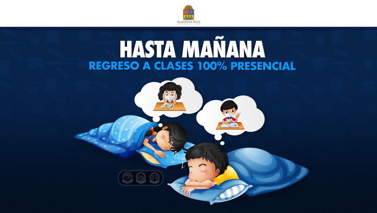 Mañana es un día muy importante para las niñas, niños y jóvenes quintanarroenses con el regreso presencial al 100% a clases. Deseo que aprendan mucho, que el reencuentro con todos sus compañeros y compañeras sea cuidando los hábitos de salud para evitar contagios. <a href="/EducacionQR/">SEQ Educación</a>