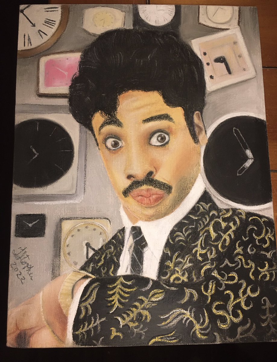 A portrait of <a href="/TheMorrisDay/">Morris Day</a> I did for a dear friend at work.  We bonded over a mutual love of <a href="/theoriginal7ven/">The Time - The Original 7ven Members</a> #morrisday #thetime #theoriginal7ven #whattimeisit #funk #Minneapolis #prince #purplerain <a href="/flytetymejam/">Jimmy Jam</a> <a href="/MonteMoir/">Monte Moir</a>