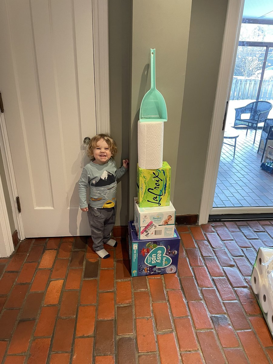 On my 14th day of hospital service, I made it home in time to play with this guy and his super cool tower. Thankful for my career but no work accomplishment beats this amazing human being we are raising.