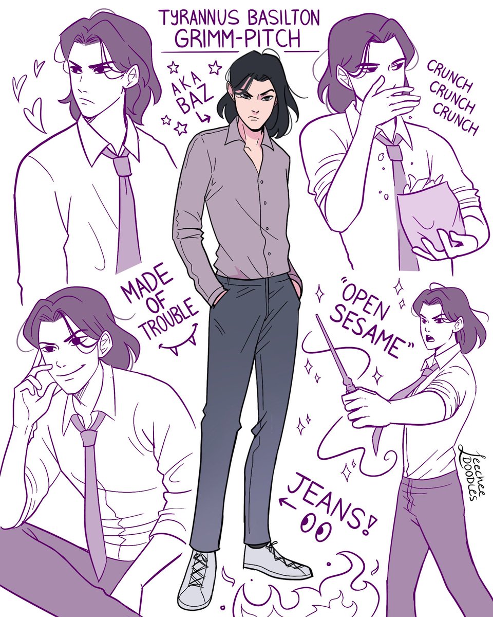 Currently obsessed with the Simon Snow trilogy and couldn’t help but doodle a BUNCH of Simons and Bazes. These are based on Carry On, the first book in the series :D
