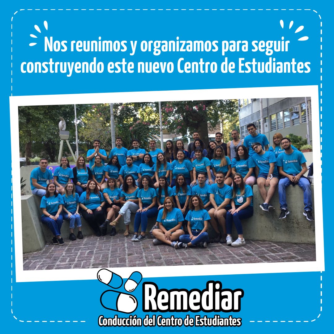 RemediarUNLP's tweet photo. Atrás de todas las actividades, clases y publicaciones que hacemos hay mucho esfuerzo y compromiso, por eso nos reunimos con compañerxs de todas las carreras para organizarnos y en conjunto pensar y llevar adelante acciones efectivas para mejorar nuestro paso por la facu 🙌🏻 https://t.co/PEMlnLO0AG