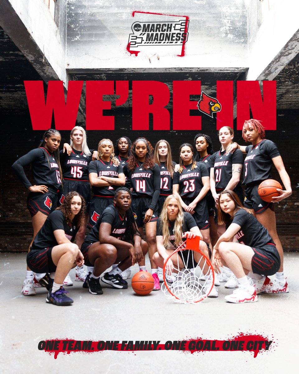 LouisvilleWBB's tweet photo. 𝐑𝐄𝐀𝐃𝐘 𝐓𝐎 𝐃𝐀𝐍𝐂𝐄

#GoCards x #MarchMadness https://t.co/SPAmuaag5P