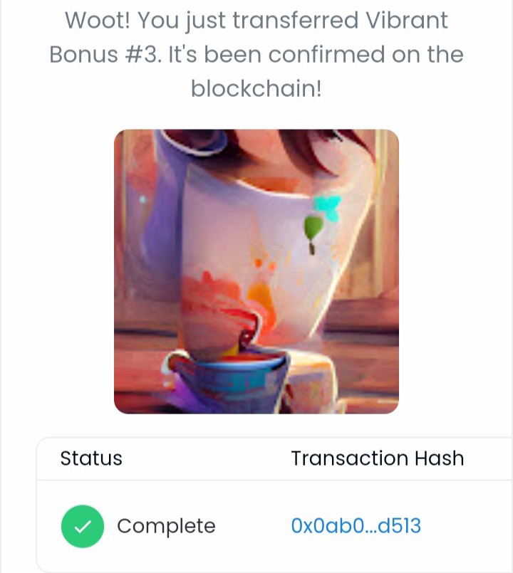 #nft #NFTCommunity #NFTartist #nfts #NFTCollection #nftcollectors #charity

The piece #23 and Bonus #3 already have new owners

<a href="/F_Boada_G/">F Boada</a>
<a href="/Papijuancho98/">Papi Juancho</a>
Thanks for the support
