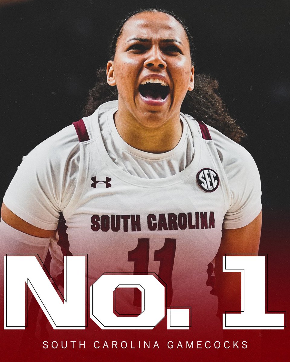 espn's tweet photo. THE NO. 1 OVERALL SEED IN THE WOMEN'S NCAA TOURNEY‼️ 
@GamecockWBB https://t.co/J89rlG9NAK