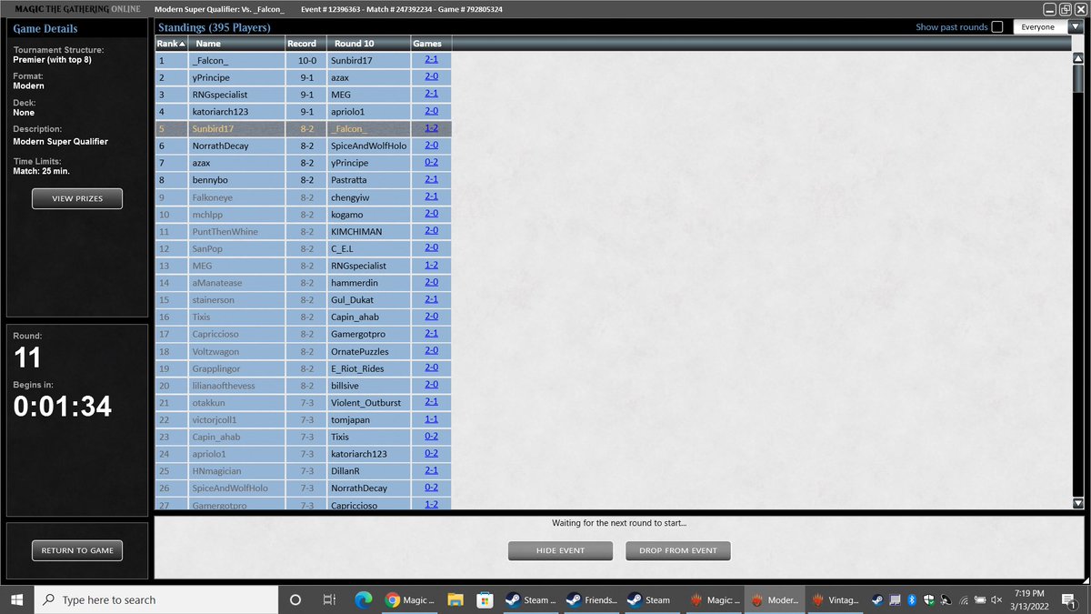 Samuri2222's tweet photo. After a lot of magic today, I made my first ever top 8 of a Super Qualifier!! Ended up losing in top 8, but very proud of my performance! Turns out @StormModern is far from dead! https://t.co/wkNE7dvQlP