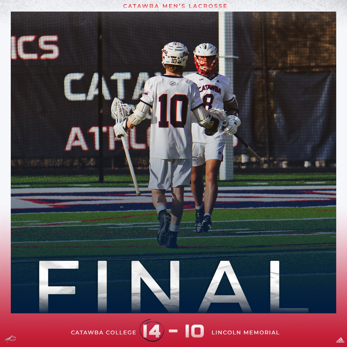 Catawba College Athletics (@catawbaindians) on Twitter photo GOT IT DONE ON THE ROAD 😤
<a href="/CatawbaMLAX/">Catawba M. Lacrosse</a> picks up their first win of the year!
- Matt Mitchell had 4️⃣ goals
- Yasir Stroud scored 3️⃣ times
- James Crighton made 1️⃣0️⃣ saves in goal
🔗: bit.ly/3MMIyLR GOT IT DONE ON THE ROAD 😤
<a href="/CatawbaMLAX/">Catawba M. Lacrosse</a> picks up their first win of the year!
- Matt Mitchell had 4️⃣ goals
- Yasir Stroud scored 3️⃣ times
- James Crighton made 1️⃣0️⃣ saves in goal
🔗: bit.ly/3MMIyLR