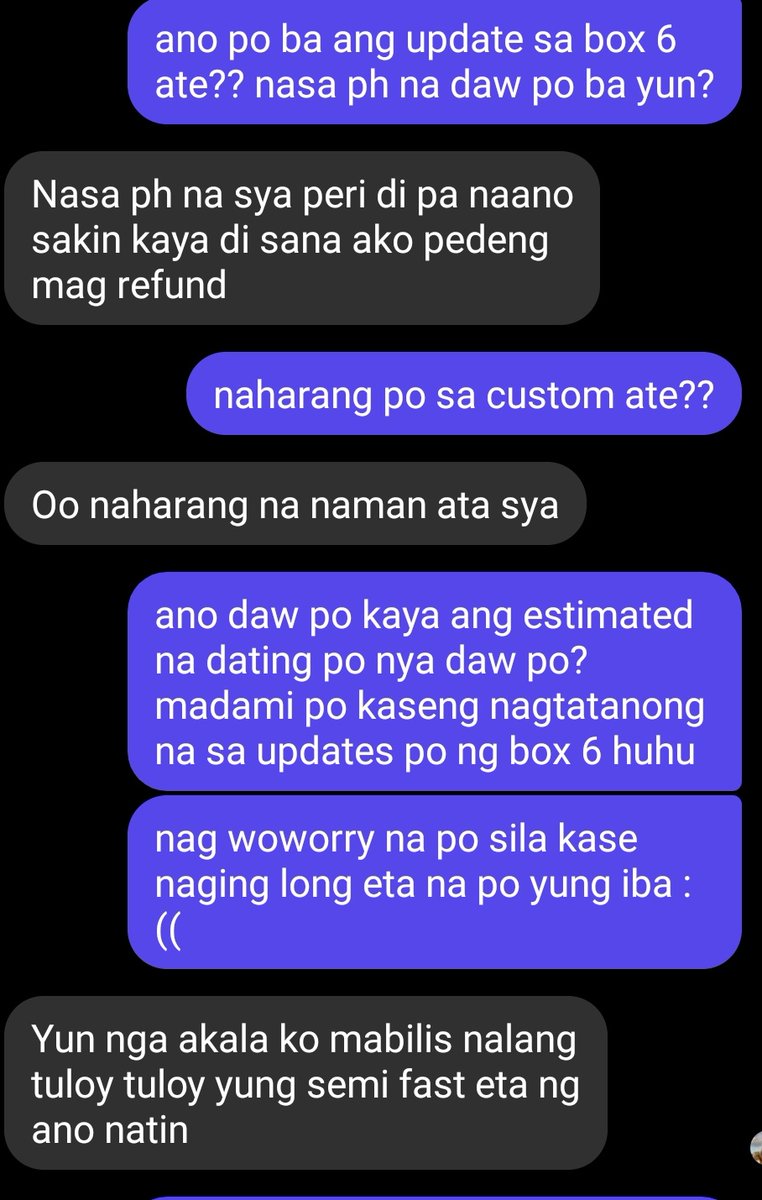 UNKSHOPS's tweet photo. #UNNIE_updates

hello goodmorning! eto po yung updates sa box 6, I'm waiting po kay main admin to send the the tn po of our box kase icheck pa daw po nya sa website ng consol po nya, i'll post it right away once sinend nya po saken thank you po https://t.co/l5f7dgG6dM