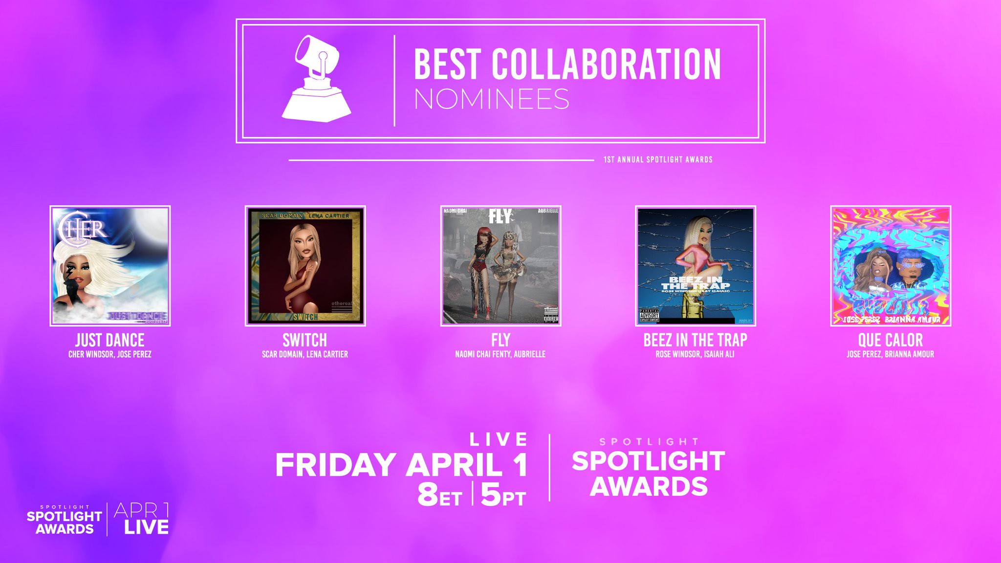 SPOTLIGHT on Twitter "Here are the Nominees for Best Collaboration at The 1st Annual 