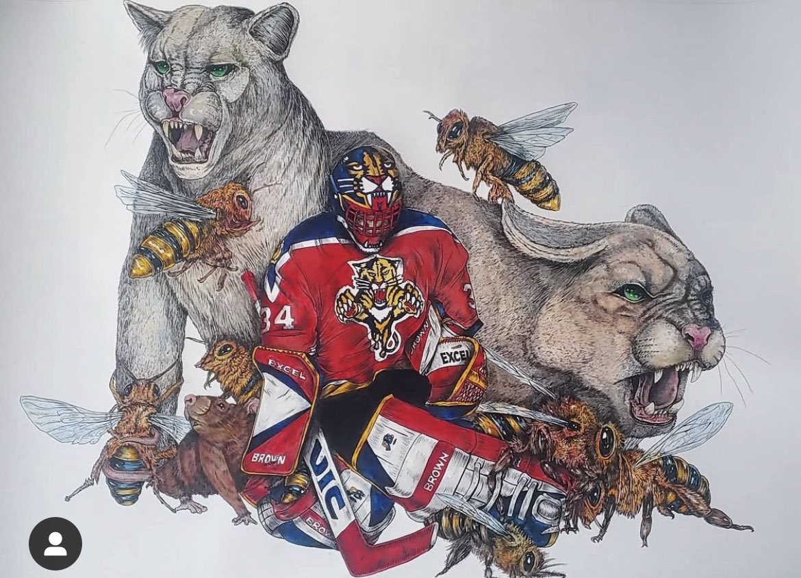 HavertyArt's tweet photo. Two things in my blood: drawing and hockey. #Art #NFT https://t.co/dwOwBe81jB