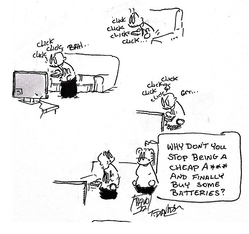 davo_77's tweet photo. Controller…

#tvcontroller #tvremote #cheapass 
 
Join us at https://t.co/jbnvBns7vk 

And You can see more at

https://t.co/e3LetB54Pd 

#quickscribbles  #writingcommunity #comicstrips #illustration  #comic #Thequickscribblescomicstrip  #webcomic #web… https://t.co/otldr3Ib0q https://t.co/9ZZTFnpLY3