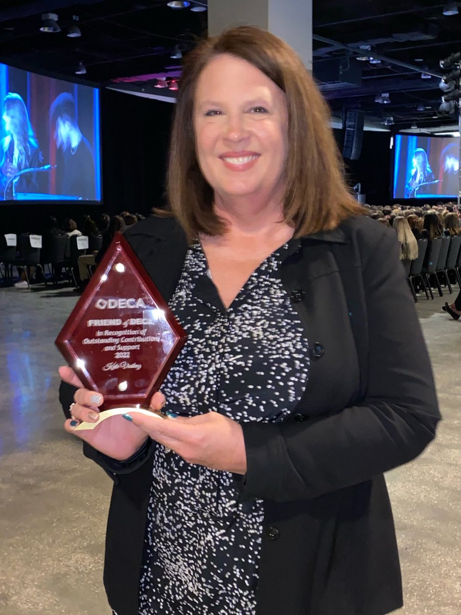 Congratulations to Mrs Kate Viestenz who was presented with the “Friends of DECA” award for her years of outstanding support for the DECA program! 
Thank you Mrs Viestenz- you are awesome!!!!!  <a href="/CentralDECA/">Central High - DECA</a>