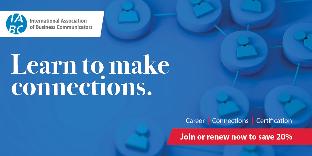 Happy #MemberMonth from IABC! We encourage you to renew your membership or join IABC for the first time and save 20% on international dues: bit.ly/3kLDM2I