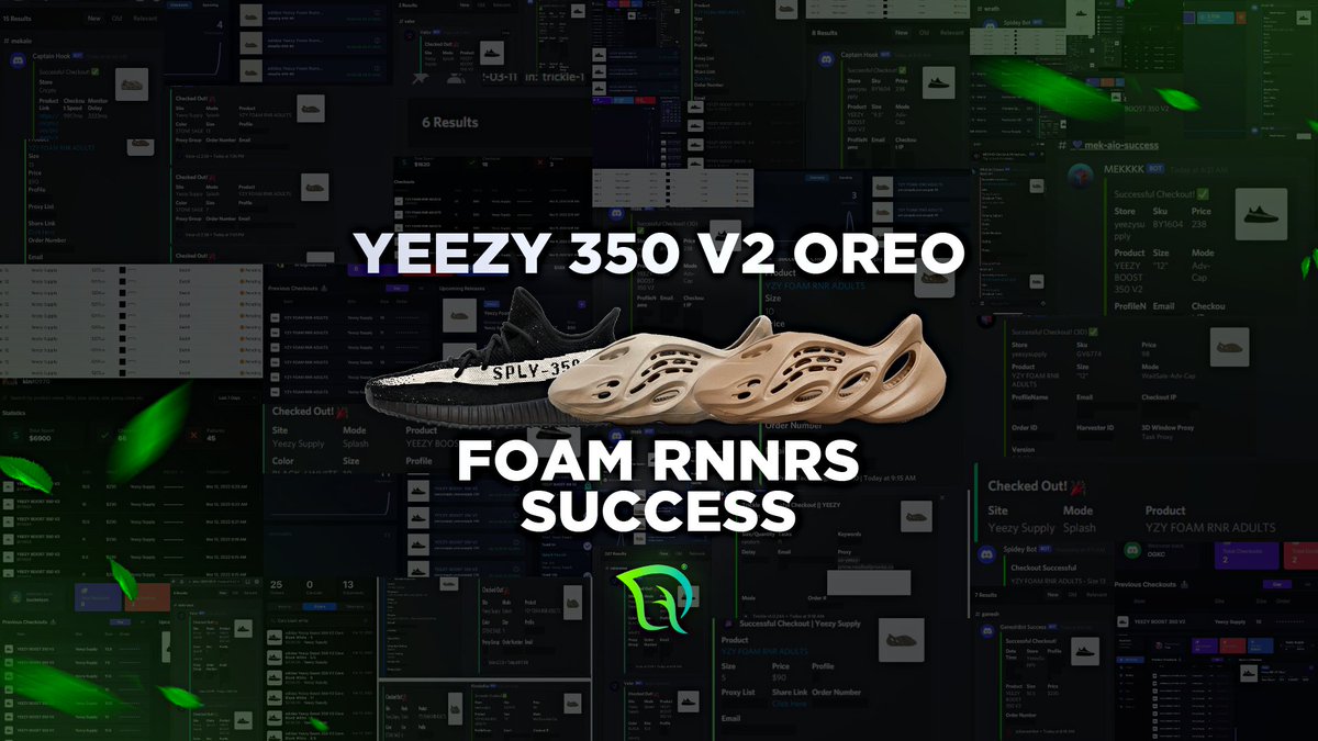 Yeezy 350 v2 Oreo &amp; Foam RNNR drops were a success 🥳 

#TeamLeaf 
leafproxies.com

Giveaway 🎁
Follow - Like - Retweet - Tag a friend for a chance to win a 10 GB Resi Plan