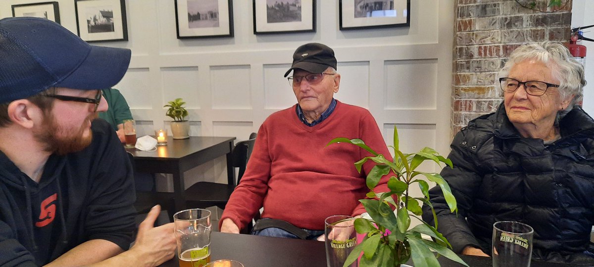 Lucky enough to share a beer with Grampie on his 86th birthday yesterday. Went to Village Green brewery which was  originally the Cornwall post office, where Nannie worked for 25 years.