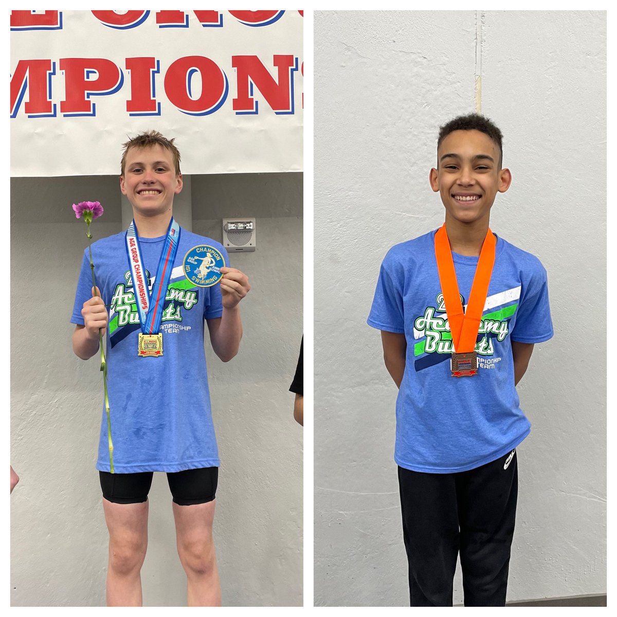 AcademyBullets's tweet photo. Patrick STATE CHAMP and Hayden 7th in the 11-12 200 fly #AGState https://t.co/40eb67luJx