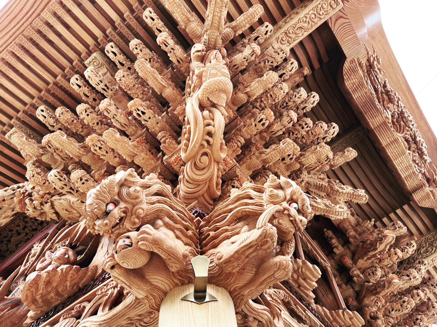 だんじり 幟台 旗台 木彫 彫物 欅 獅子噛 布団太鼓 太鼓台 神社仏閣 地