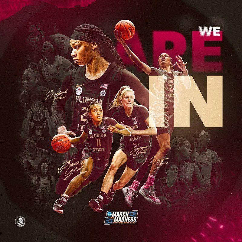 freesportspress's tweet photo. Reposted from @fsu_wbasketball

𝗪𝗘’𝗥𝗘 𝗜𝗡 

◽️ No. 11 seed
◽️ First Four vs. Missouri St.
◽️ First Four game is Thursday in Baton Rouge, La. (time TBD)
◽️Winner faces No. 6 Ohio State on Saturday in Baton Rouge.

#NCAAWBB | #MarchMadness https://t.co/lF84Pya0Jb