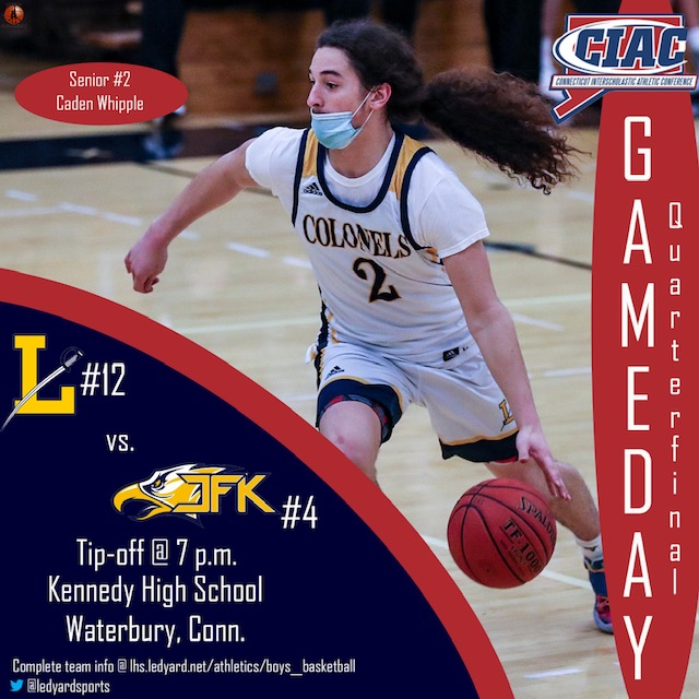 Jim Buonocore (@ledyardsports) on Twitter photo Monday Night <a href="/ciacsports/">CIAC Sports</a> Boys BB Quarterfinals at Kennedy. Tickets must be purchased online at: gofan.co/app/events/578…
The game will also be streamed at: youtu.be/4jDERQJ1S-0
#LHScolonelpride #ctbb <a href="/GoECCAthletics/">ECC Athletics</a> <a href="/TheDayCTsports/">The Day sports</a> <a href="/GameTimeCT/">GametimeCT</a> Monday Night <a href="/ciacsports/">CIAC Sports</a> Boys BB Quarterfinals at Kennedy. Tickets must be purchased online at: gofan.co/app/events/578…
The game will also be streamed at: youtu.be/4jDERQJ1S-0
#LHScolonelpride #ctbb <a href="/GoECCAthletics/">ECC Athletics</a> <a href="/TheDayCTsports/">The Day sports</a> <a href="/GameTimeCT/">GametimeCT</a>