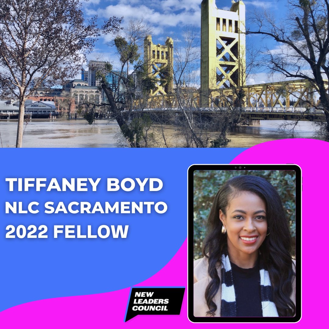 NLCSac's tweet photo. MEET OUR 2022 FELLOWS! Today, we introduce you to  Tiffaney Boyd! @Tiffaneytyler is the Legislative Director for Assemblymember Akilah Weber, M.D. (D-San Diego).  For Tiffaney's full bio, please visit https://t.co/IAip5i6ZQ6

#NLCFamily #newleaderscouncil 
@NLC https://t.co/FPZ61LC1oI