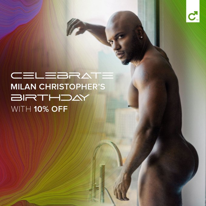 Celebrate the birthday of @MilanChrisGordy all month long with 10% off his Fleshjack and dildo! Only