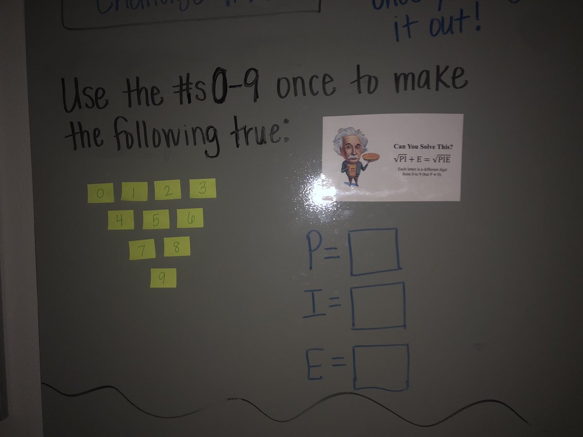 MrsStrole's tweet image. Pi Day✔️
🧩#thinkingclassroom tangram puzzles is ready 
💭hallway @openmiddle inspired Pi Day challenge is ready 

March Madness✔️
📈of the week ready
🔎bracket challenge math activities hung in the hallway

@FJHChargers come to the C hallway to check them out‼️

#seeingmath