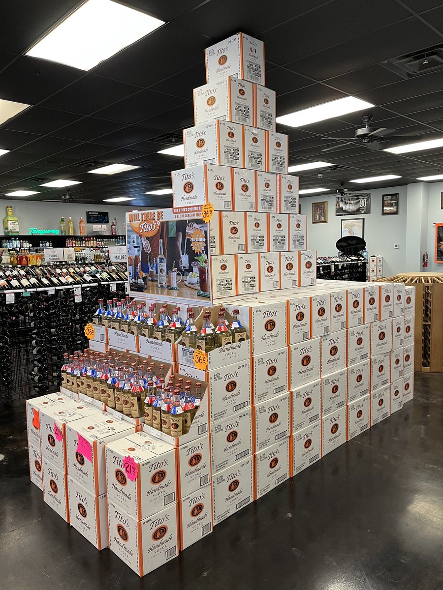 Stuck in Stillwater for Spring Break? Us too! Come visit the Great Pyramid of Tito’s and take home a 1.75 liter souvenir bottle for only $33.99! This week only!