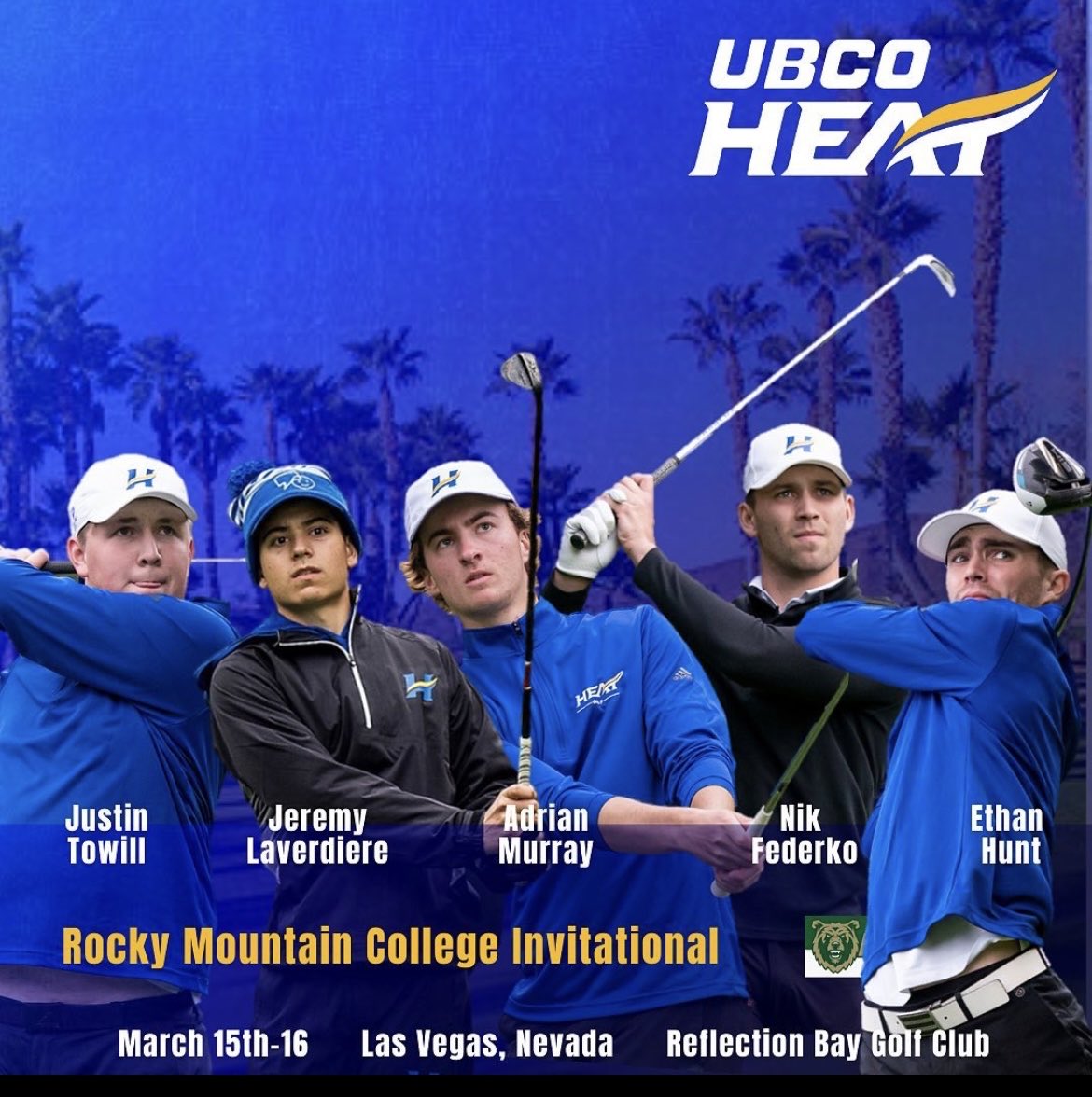 Best of luck at Reflections Bay GC, Las Vegas. Play well UBCO HEAT!