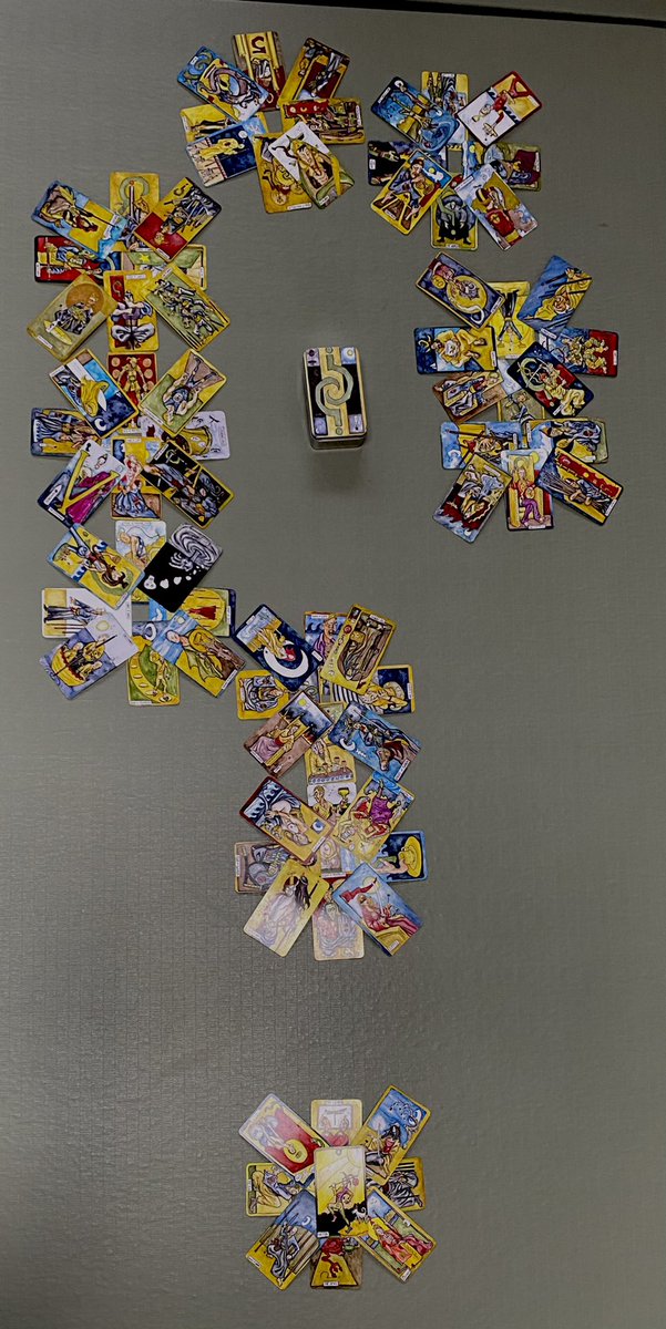 TheTarotofWhy's tweet image. Presenting the 78 Card Tarot of Why Spread. 
A personal spread that utilizes every card in the deck for a single reading. Why?
Don’t ask why. 

tarotofwhy.com/book-a-reading

#tarotofwhy #tarot #tarotpoetry #cartomancy #divination #tarotdeck #tarotart #why #whynot