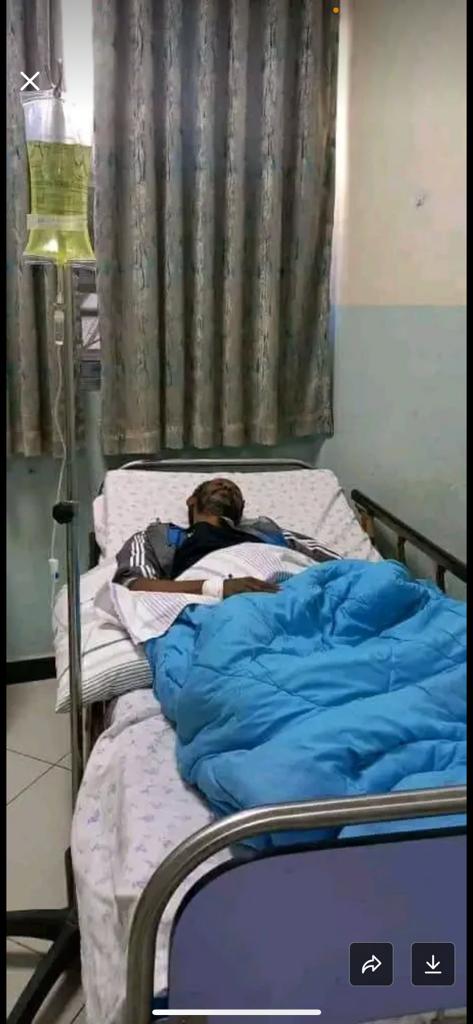 RArarssa's tweet photo. This is Battee Urgeessa, one of the young OLF leaders. After languishing in Abiy's detention centers for months, he was released yesterday because he was too ill to stay there. He is now admitted to Adera Specalty Clinic in Finfinnee for treatment. #JIRRA https://t.co/7TEJKkm54R
