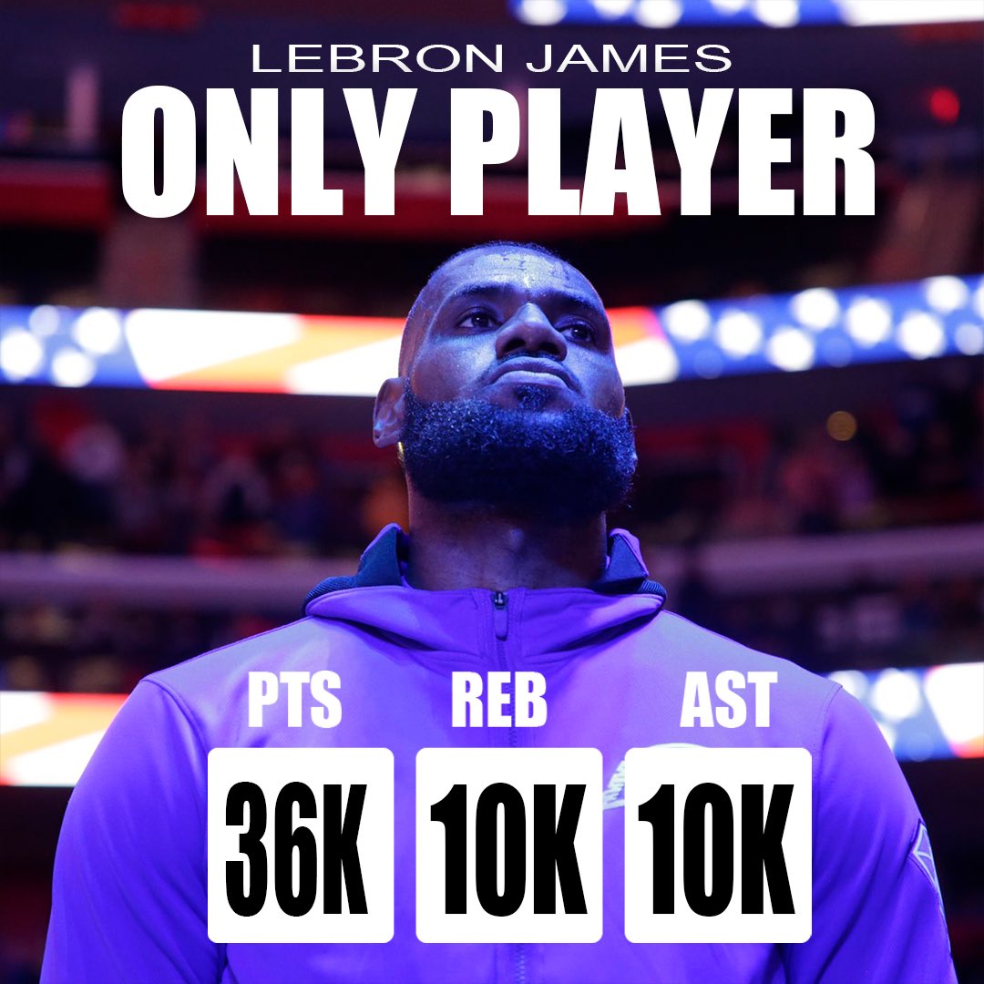 LeBronFactory's tweet photo. LeBron’s longevity is unmatched. 

Career Triple-Double. 🐐👑 https://t.co/FmkjAyuNY5