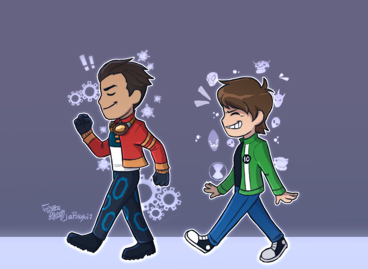 Pakeyoi2's tweet photo. 💥TROUBLE MAKERS💥

whenever I hear this song I imagine Ben and Rex being a chaotic duo, then after a long battle they would go eat ice cream or something like this

#GeneratorRex #GeneratorRexFanart #Ben10 #Ben10Fanart #Crossover https://t.co/4aguqOnpvd