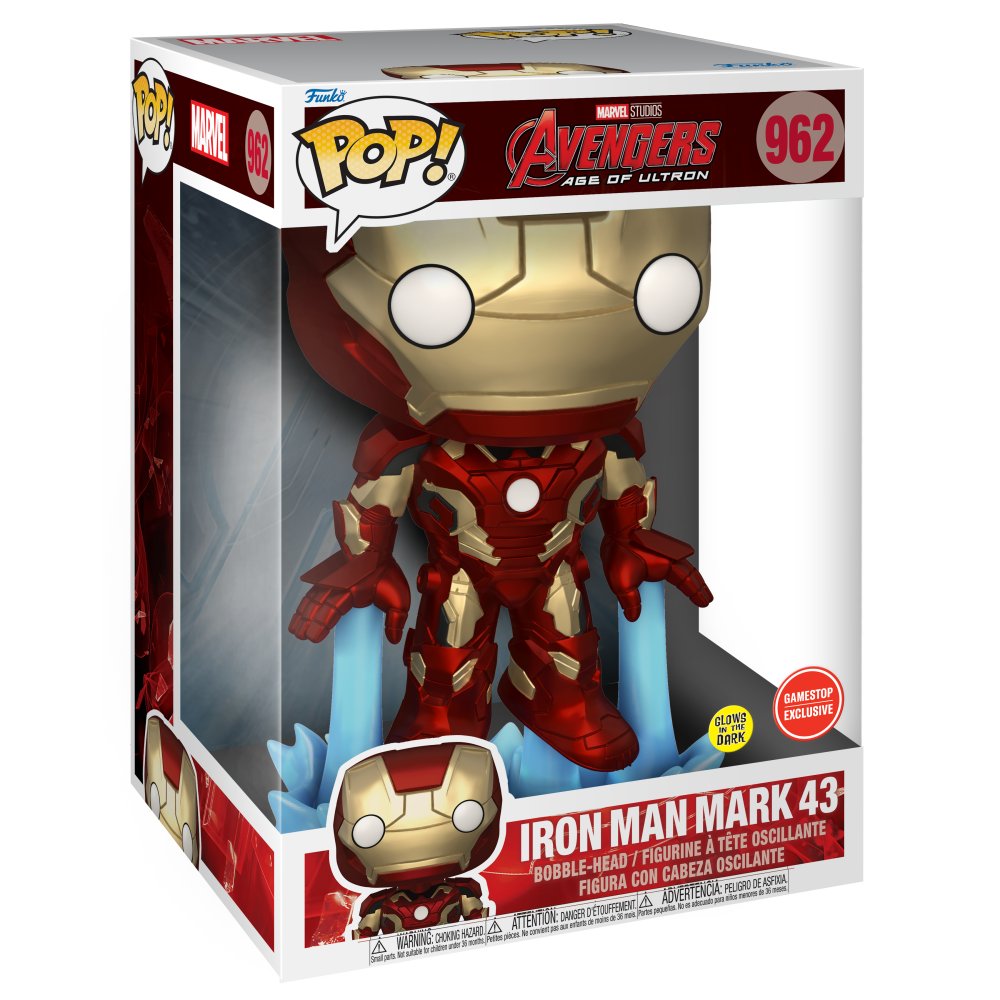 RT and follow <a href="/OriginalFunko/">Funko</a> for the chance to WIN the @Gamestop exclusive Iron Man Mark 43 Glow in the Dark Pop! Jumbo! Not feeling lucky? Order now: bit.ly/3q4goCB #Funko #FunkoPOP #Giveaway #Marvel #IronMan <a href="/Marvel/">Marvel Entertainment</a>