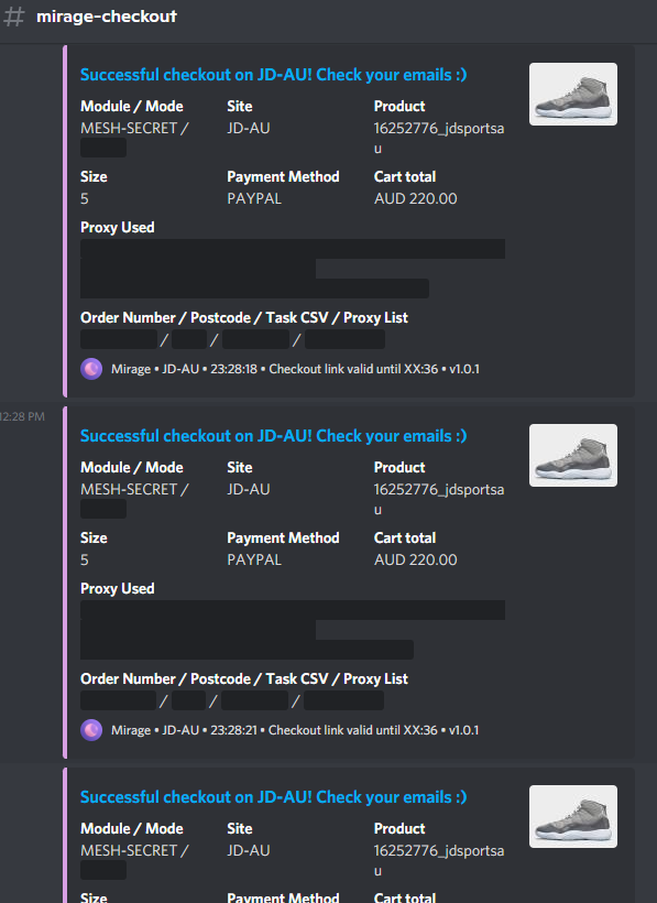Zac Tso (@tsozac) on Twitter photo Recent success
S/o to
Bot:
@MirageBots
Proxy:
<a href="/TheResiGame/">RESIGAME</a>
<a href="/LEMONPROXY2020/">LEMONPROXY</a>
<a href="/Rainbow_Proxy/">RainbowProxy</a>
<a href="/SakuraProxy/">Sakura Proxy</a>
<a href="/ne_proxy/">NE%T</a>
<a href="/wukongProxy/">悟空代理</a>
<a href="/Lucky_AIO/">LuckyAIO</a>
<a href="/koch_vpn/">KOCH VPN</a>
Group:
<a href="/SecretSoc_HK/">Secret Society</a>
<a href="/Goodfellas_Club/">Goodfellas</a> Recent success
S/o to
Bot:
@MirageBots
Proxy:
<a href="/TheResiGame/">RESIGAME</a>
<a href="/LEMONPROXY2020/">LEMONPROXY</a>
<a href="/Rainbow_Proxy/">RainbowProxy</a>
<a href="/SakuraProxy/">Sakura Proxy</a>
<a href="/ne_proxy/">NE%T</a>
<a href="/wukongProxy/">悟空代理</a>
<a href="/Lucky_AIO/">LuckyAIO</a>
<a href="/koch_vpn/">KOCH VPN</a>
Group:
<a href="/SecretSoc_HK/">Secret Society</a>
<a href="/Goodfellas_Club/">Goodfellas</a>