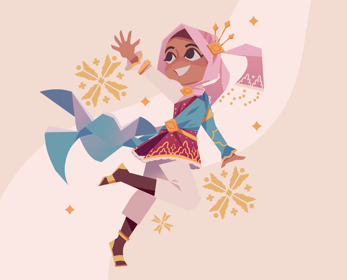 aydanadhira's tweet photo. Redraw of a character from my uni assignment. Loved her outfit but I had to ditch it. It would be a nightmare for me to animate alone 😂 https://t.co/1OmyVDQJv3