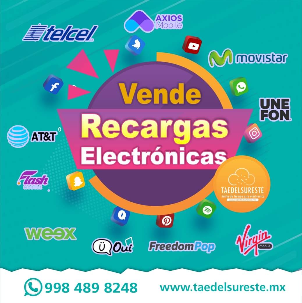 Taedelsurestemx's tweet photo. Vende recargas electrónicas SIN cargos por operación!. Aplicación de saldos 365 días, ofrecemos la mejor Comisión. Además pago de servicios y Pines Electrónicos. 
Regístrate GRATIS:
https://t.co/M6zMNRJI7O https://t.co/crL9jUK3u0