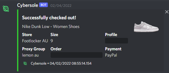 Zac Tso (@tsozac) on Twitter photo Recent success
S/o to
Bot:
<a href="/cybersolefeed/">Cybersole Success</a>
Proxy:
<a href="/TheResiGame/">RESIGAME</a>
<a href="/LEMONPROXY2020/">LEMONPROXY</a>
<a href="/Rainbow_Proxy/">RainbowProxy</a>
<a href="/SakuraProxy/">Sakura Proxy</a>
<a href="/ne_proxy/">NE%T</a>
<a href="/wukongProxy/">悟空代理</a>
<a href="/Lucky_AIO/">LuckyAIO</a>
<a href="/koch_vpn/">KOCH VPN</a>
Group:
<a href="/SecretSoc_HK/">Secret Society</a>
<a href="/Goodfellas_Club/">Goodfellas</a> Recent success
S/o to
Bot:
<a href="/cybersolefeed/">Cybersole Success</a>
Proxy:
<a href="/TheResiGame/">RESIGAME</a>
<a href="/LEMONPROXY2020/">LEMONPROXY</a>
<a href="/Rainbow_Proxy/">RainbowProxy</a>
<a href="/SakuraProxy/">Sakura Proxy</a>
<a href="/ne_proxy/">NE%T</a>
<a href="/wukongProxy/">悟空代理</a>
<a href="/Lucky_AIO/">LuckyAIO</a>
<a href="/koch_vpn/">KOCH VPN</a>
Group:
<a href="/SecretSoc_HK/">Secret Society</a>
<a href="/Goodfellas_Club/">Goodfellas</a>
