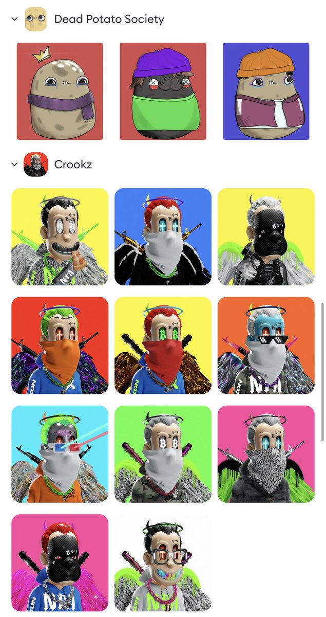 <a href="/ExEmPliFy26/">ExEmPliFy26</a> <a href="/JhirschENT/">JHirsch</a> <a href="/TrevorFarbo/">Trevor Farbo</a> <a href="/DnBstevo/">Turbo</a> <a href="/charles_kinard/">🅧 TNT 🅧</a> <a href="/tr3adlightly/">tread</a> <a href="/jokingscroll/">jokingscroll</a> <a href="/_nixmyth_/">Nix</a> <a href="/ReDKeV32/">ReDKeV</a> Literally right next to each out in my wallet. Haha. <a href="/DeadPotatoesNFT/">Dead Potato Society - NFT (minting live)</a> and @crookznft