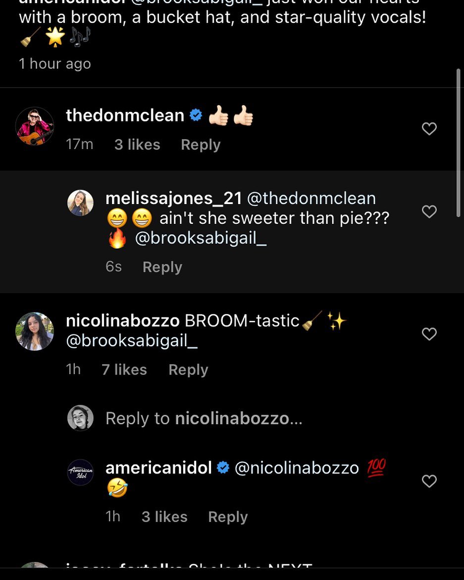 brooksabigail_'s tweet photo. Hi Mr. Mclean😳😳 #americanidol https://t.co/f4DpZDb6wF
