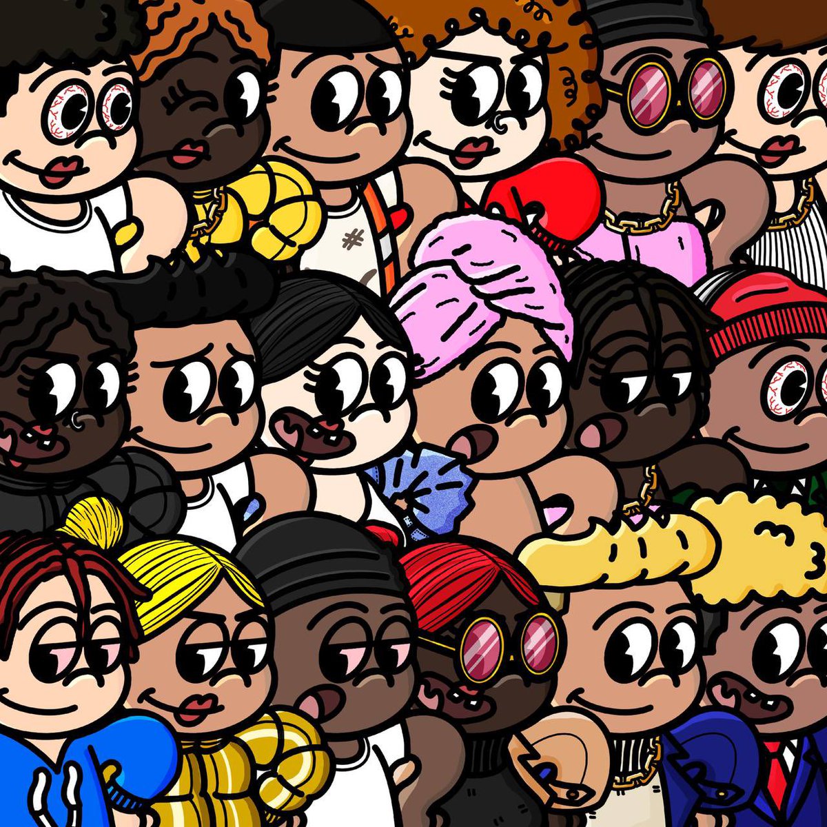 KHZSTUDIO's tweet photo. Diversity is woven into the frabic of Knuckleheadz. 

We celebrate communities from ALL walks of life. #knuckleheadz #NFT https://t.co/53I1ndzcPS