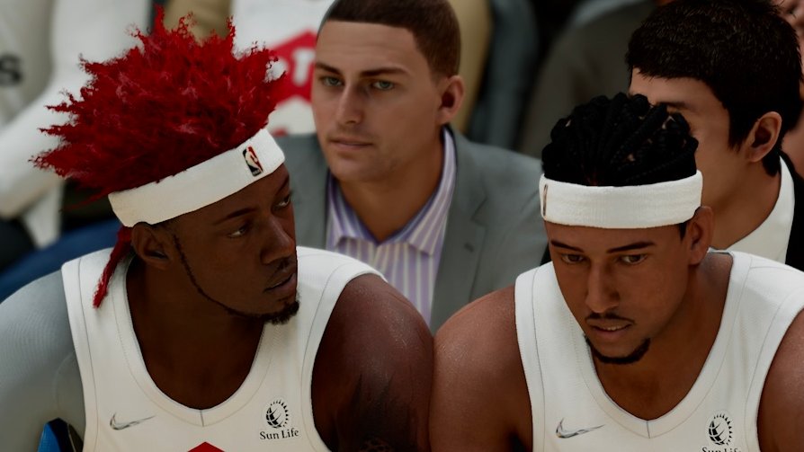 2kwl_Rapt6rs's tweet photo. The Dynamic Duo prepares to wow rockin' their retro Toronto Huskies jerseys, in what should be an easy win against the brooklyn pets #WatchThe6ix https://t.co/cZcS2yPWZA